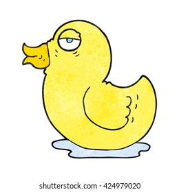 freehand textured cartoon rubber duck
