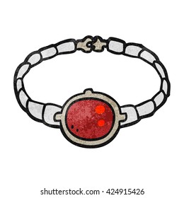 freehand textured cartoon ruby bracelet