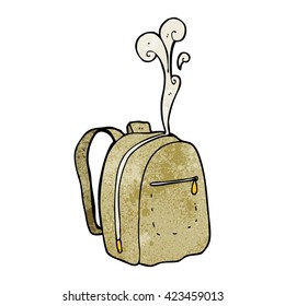 freehand textured cartoon rucksack