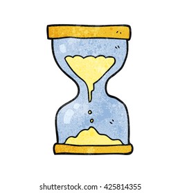 föthand strukturierter Cartoon-Sand-Timer-Stundenglas