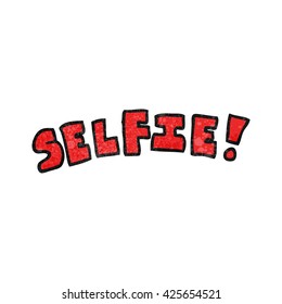 freehand textured cartoon selfie symbol