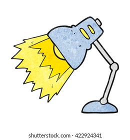 freehand textured cartoon shining lamp
