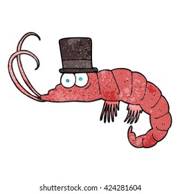 freehand textured cartoon shrimp