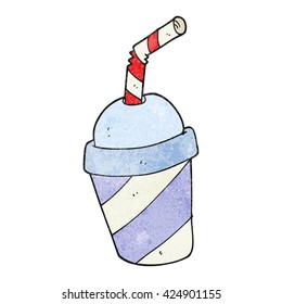 freehand textured cartoon soda drink cup