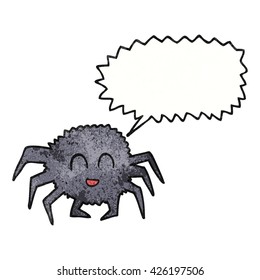 freehand textured cartoon spider