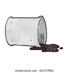 freehand textured cartoon spilled oil drum