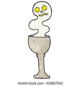 freehand textured cartoon spooky halloween goblet