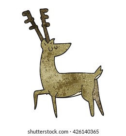 freehand textured cartoon stag
