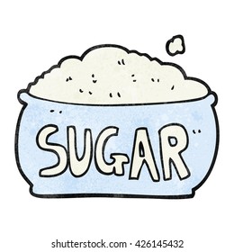 freehand textured cartoon sugar bowl