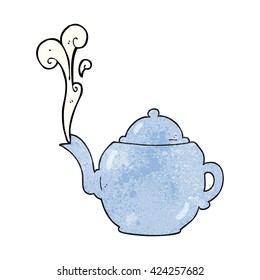 freehand textured cartoon teapot