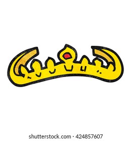 Freehand Textured Cartoon Tiara