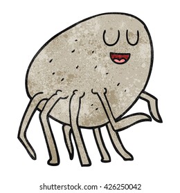 freehand textured cartoon tick