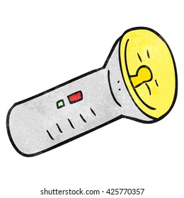 freehand textured cartoon torch