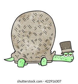 freehand textured cartoon tortoise