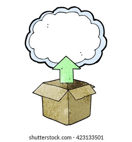 caricatura texturada de mano libre subida a la nube