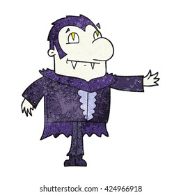 freehand textured cartoon vampire