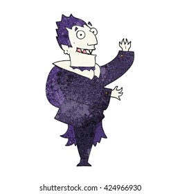 freehand textured cartoon vampire