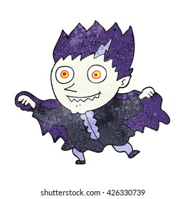 freehand textured cartoon vampire