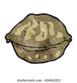 freehand textured cartoon walnut in shell