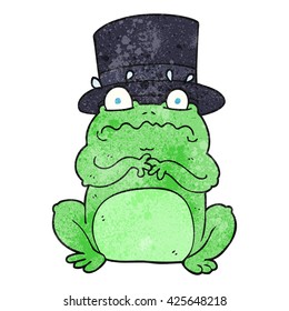 freehand textured cartoon wealthy toad