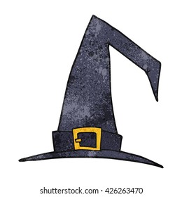 freehand textured cartoon witch hat