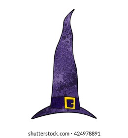 freehand textured cartoon witch's hat