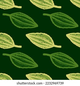 Freehand tropical palm leaves seamless pattern. Hand drawn exotic botanical texture. Sketch jungle leaf seamless wallpaper. Vector floral background. Design for fabric, textile print, wrapping, cover