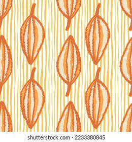 Freehand tropical palm leaves seamless pattern. Hand drawn exotic botanical texture. Sketch jungle leaf seamless wallpaper. Vector floral background. Design for fabric, textile print, wrapping, cover