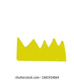 freehand vector drawing of a golden crown