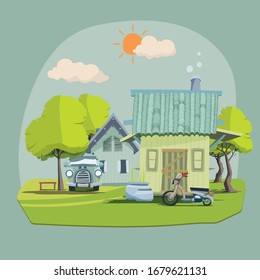 Freehand vector in pastel concept