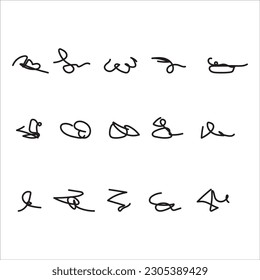 Dibujo de línea de trazo vectorial de mano libre. esbozo de garrapato dibujado a mano sin costura vectorial. Doodle de patrón curvado impecable.