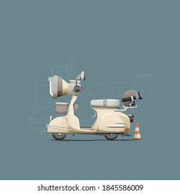 Vector de mano libre en concepto de vehículo