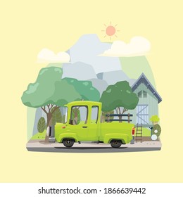 Vector de mano libre en concepto de vehículo