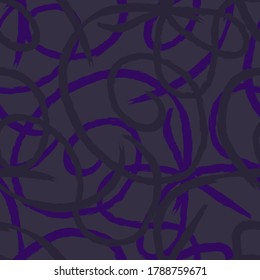 Freehand wave grunge brushes. Seamless backdrop