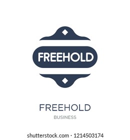 Freehold icon. Trendy flat vector Freehold icon on white background from Business collection, vector illustration can be use for web and mobile, eps10