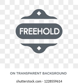 Freehold icon. Trendy flat vector Freehold icon on transparent background from Business  collection. 