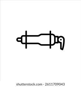 freehub outline icon. bike part black line illustration.