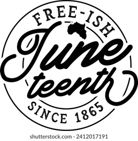 Free-ish Juneteenth Since 1865 svg,Gift Black Woman 