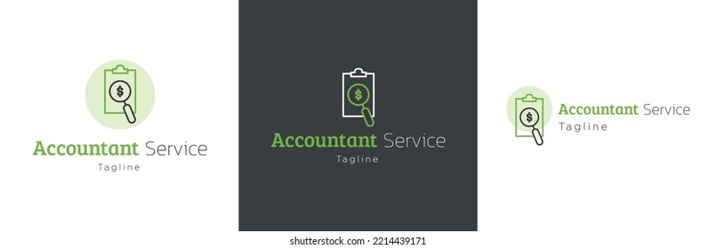 Freelance bookkeeper logo design set, accountancy business symbol, financial advice service emblem concept, accountant consultant editable commercial logotype, book keeping branding, isolated