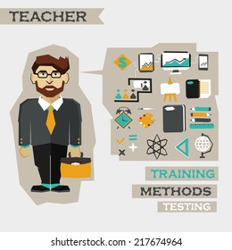  Freelance career infographic. Teacher. 