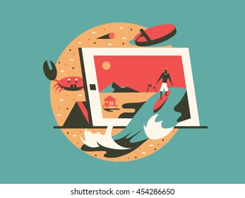 Freelance concept flat style