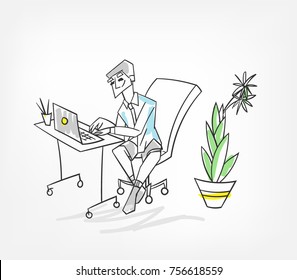freelance concept vector illustration character