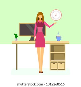 freelance developer or designer working at home,vector character 