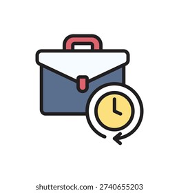 Freelance Fulltime Icon Vector Illustration