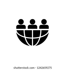 freelance, global icon. Simple glyph vector of business set for UI and UX, website or mobile application