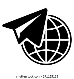 Freelance icon from Commerce Set. Vector style: flat symbol, black color, rounded angles, white background.