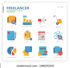 Freelance icon set for web design, book, magazine, poster, ads, app, etc.