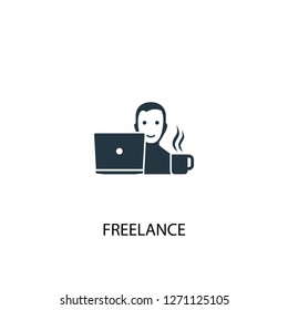 freelance icon. Simple element illustration. freelance concept symbol design. Can be used for web and mobile.