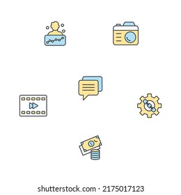 Freelance icons set . Freelance pack symbol vector elements for infographic web