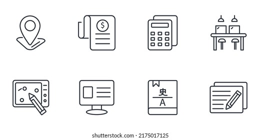 Freelance icons set . Freelance pack symbol vector elements for infographic web